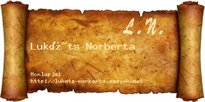 Lukáts Norberta névjegykártya